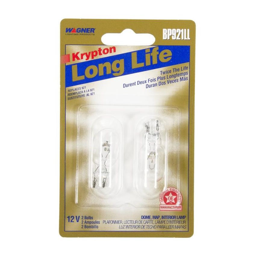 WAGNER LIGHTING BP921LL Long Life Multi-Purpose Light Bulb Card of 2