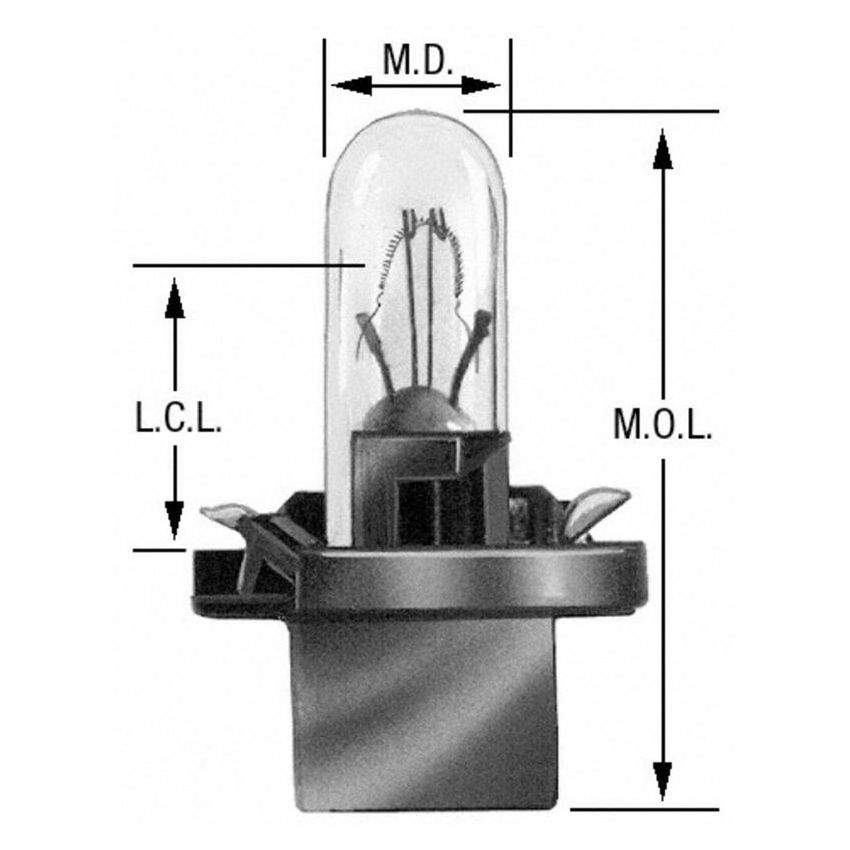 WAGNER LIGHTING BPPC74 Standard Multi-Purpose Light Bulb Card of 2