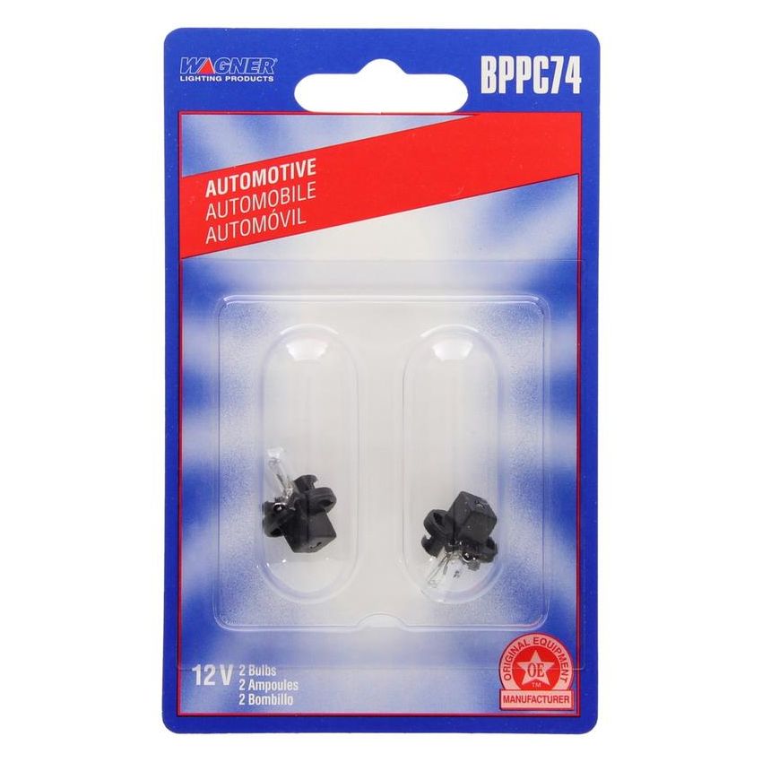 WAGNER LIGHTING BPPC74 Standard Multi-Purpose Light Bulb Card of 2