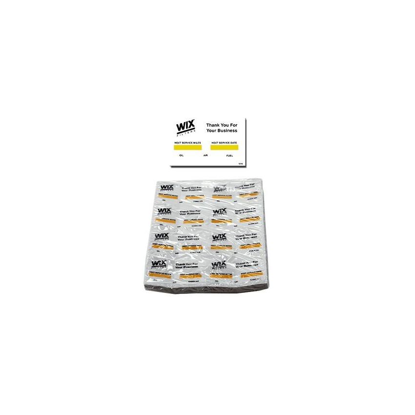 WIX FILTER WI1516 WIX Oil Change Decal