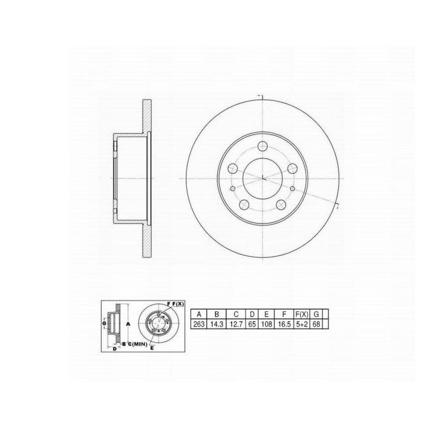 Winhere 441059 Brake Rotor