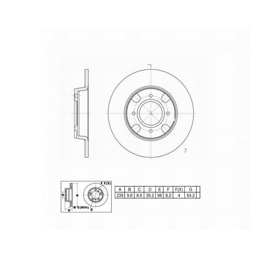 Winhere 441078 Brake Rotor