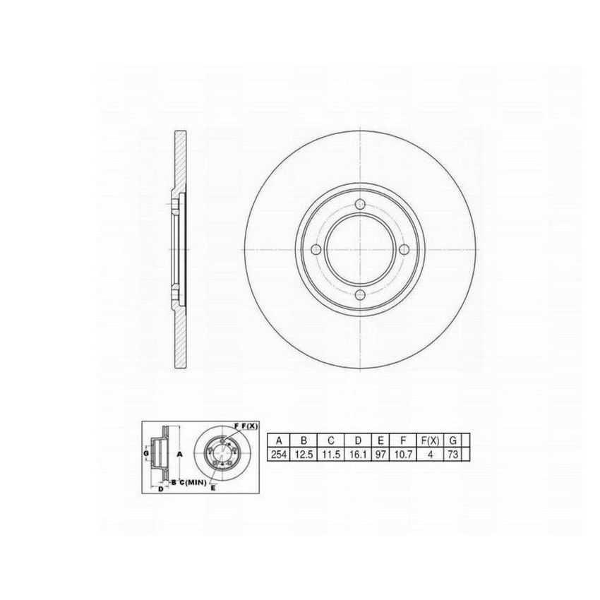 Winhere 441082 Brake Rotor
