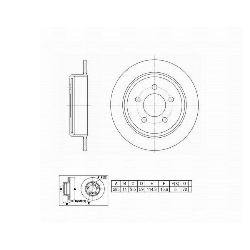 Winhere 441113 Brake Rotor