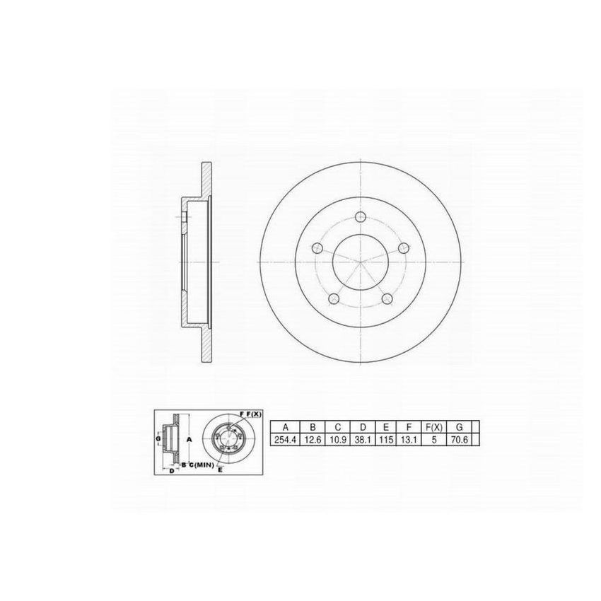 Winhere 441114 Brake Rotor