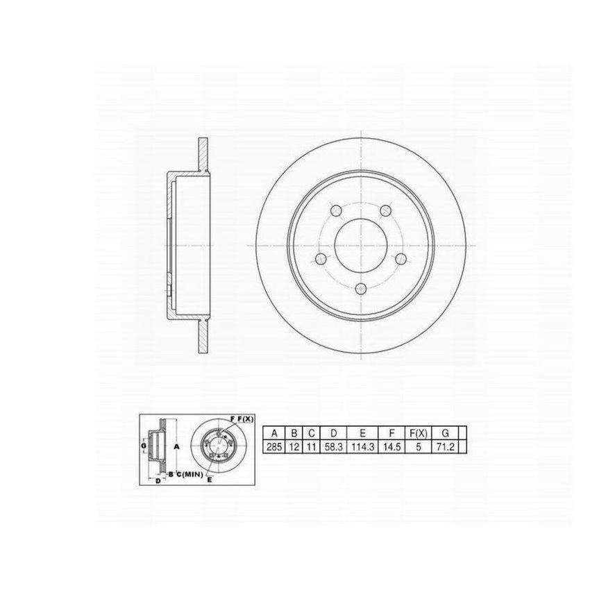 Winhere 441122 Brake Rotor