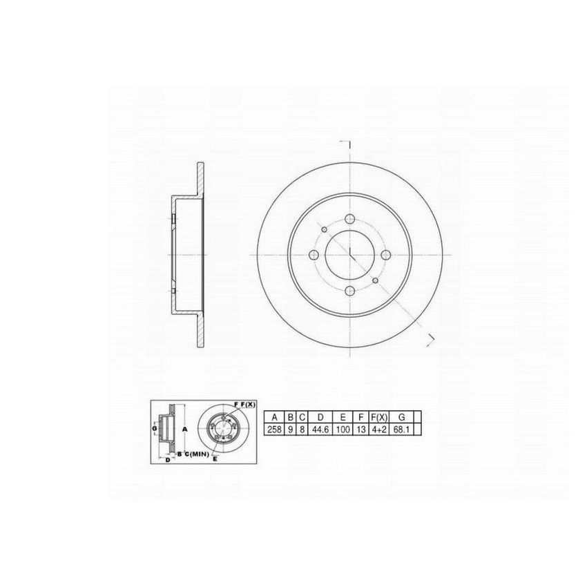 Winhere 441125 Brake Rotor
