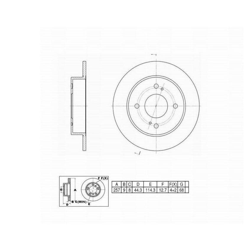 Winhere 441128 Brake Rotor