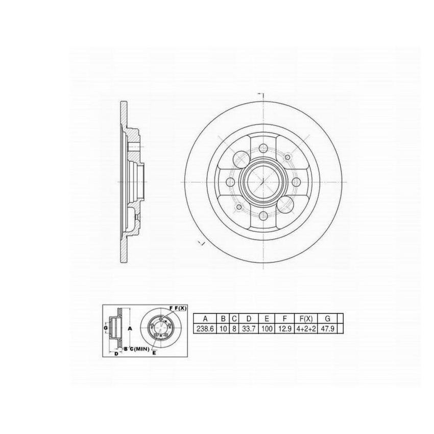 Winhere 441129 Brake Rotor
