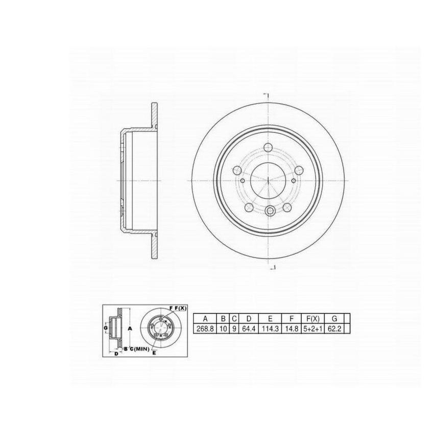 Winhere 441131 Brake Rotor