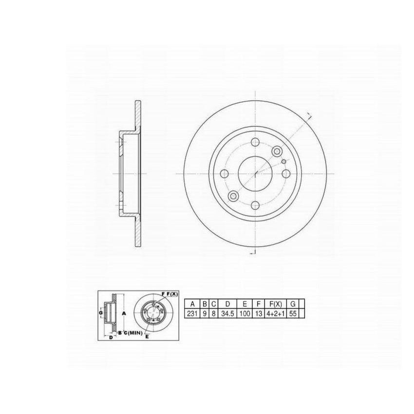 Winhere 441134 Brake Rotor