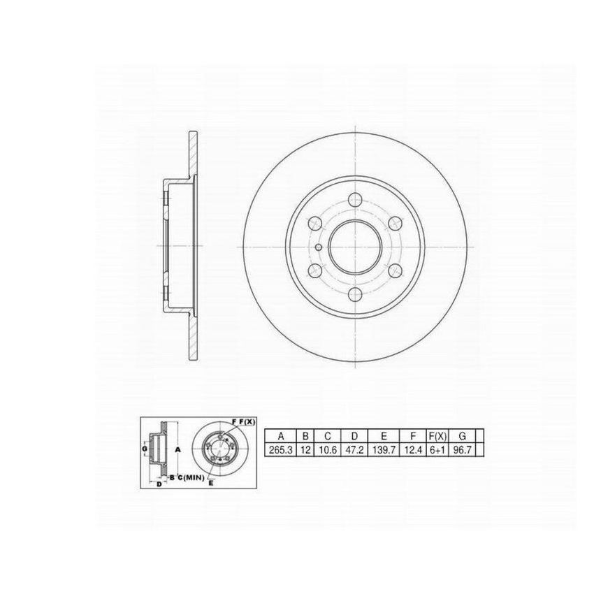 Winhere 441161 Brake Rotor