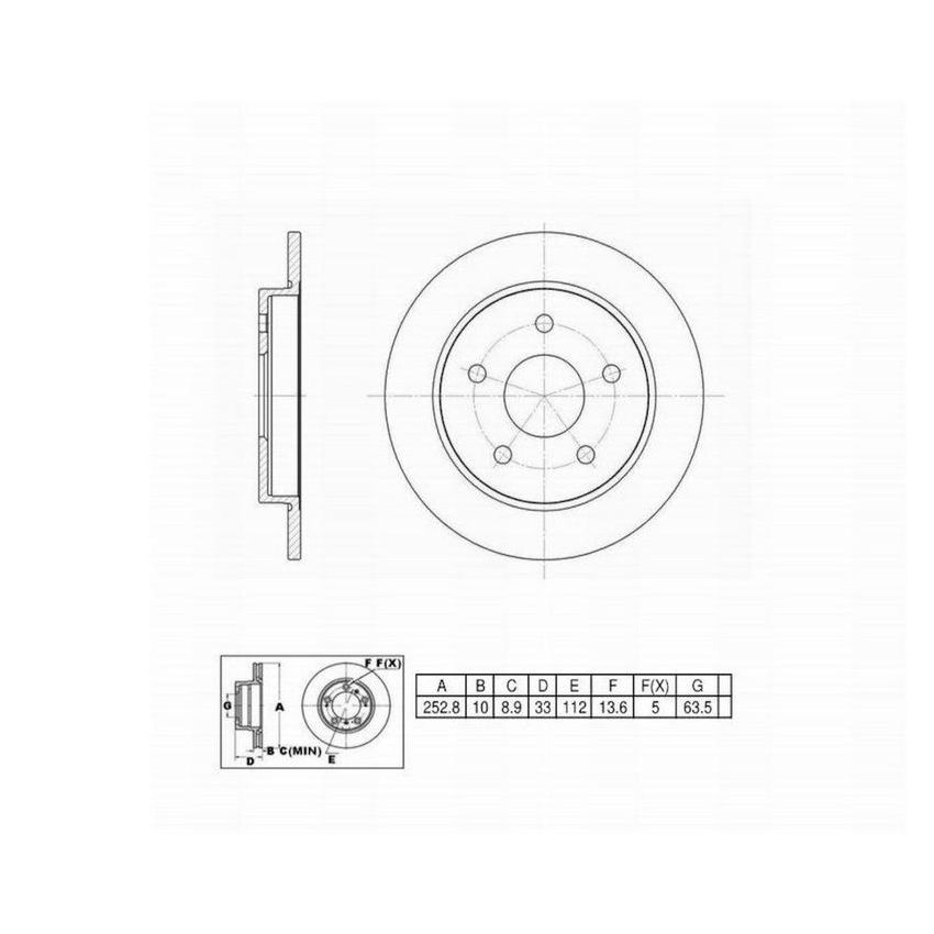 Winhere 441164 Brake Rotor