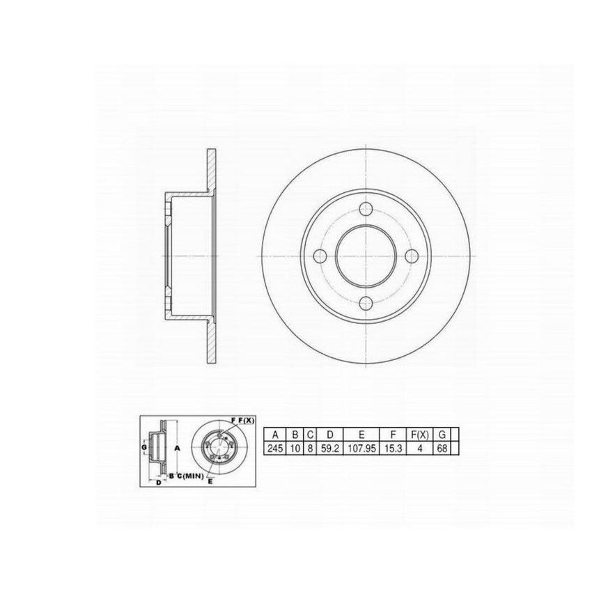 Winhere 441191 Brake Rotor