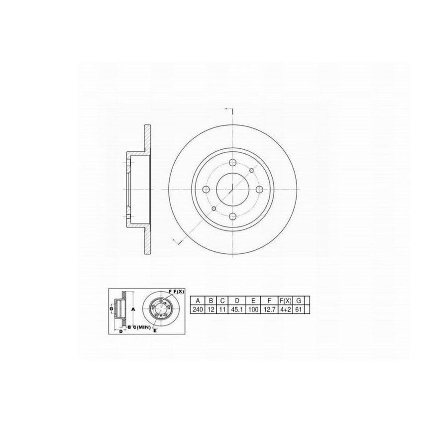 Winhere 441229 Brake Rotor