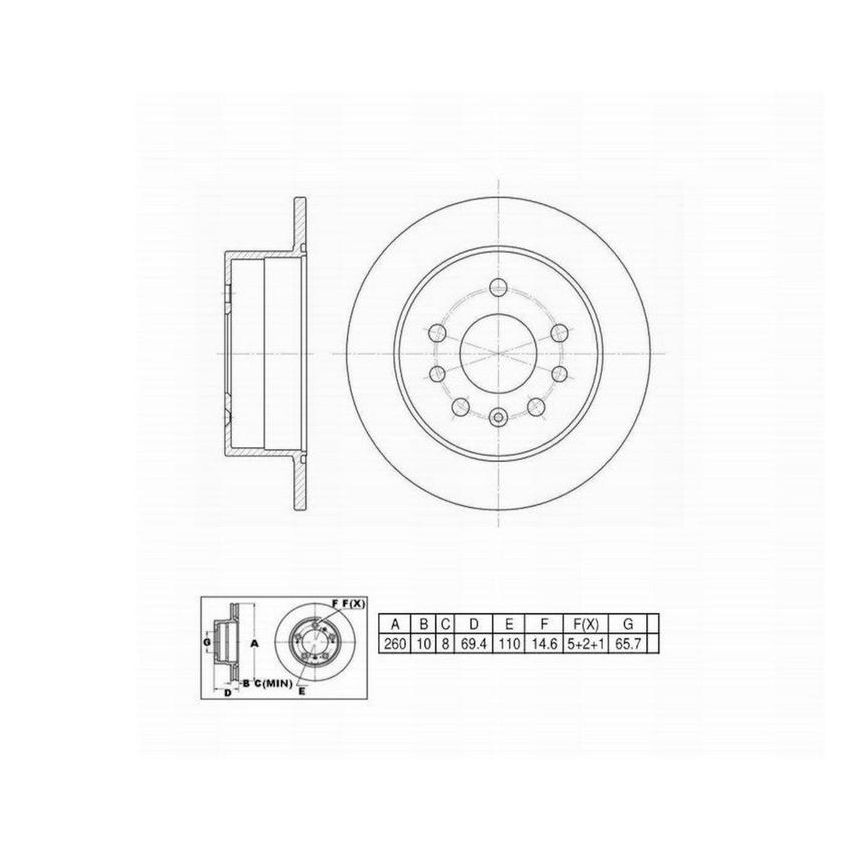 Winhere 441334 Brake Rotor