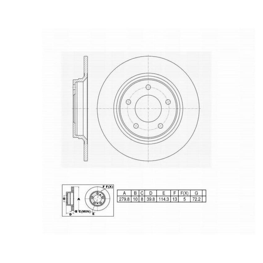Winhere 441341 Brake Rotor
