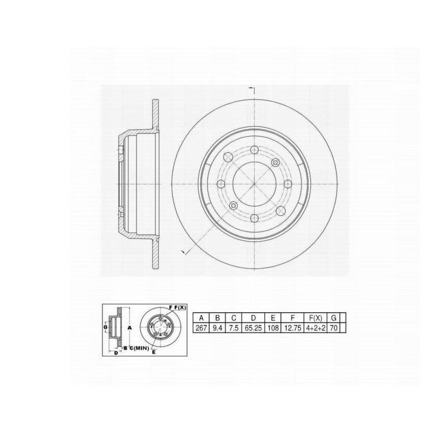 Winhere 441614 Brake Rotor