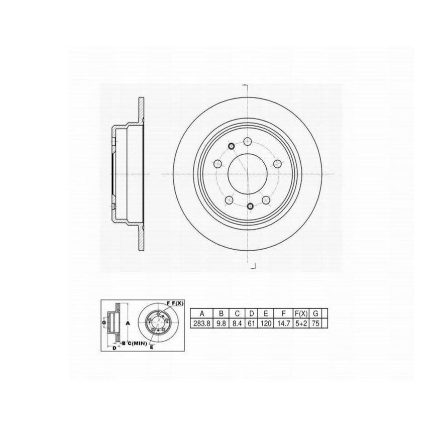 Winhere 441689 Brake Rotor