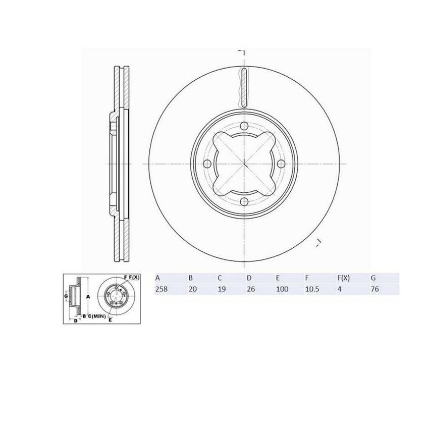 Winhere 442084 Brake Rotor