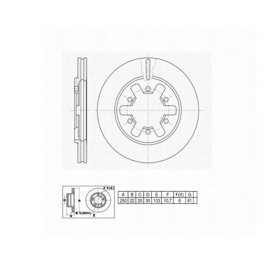 Winhere 442087 Brake Rotor