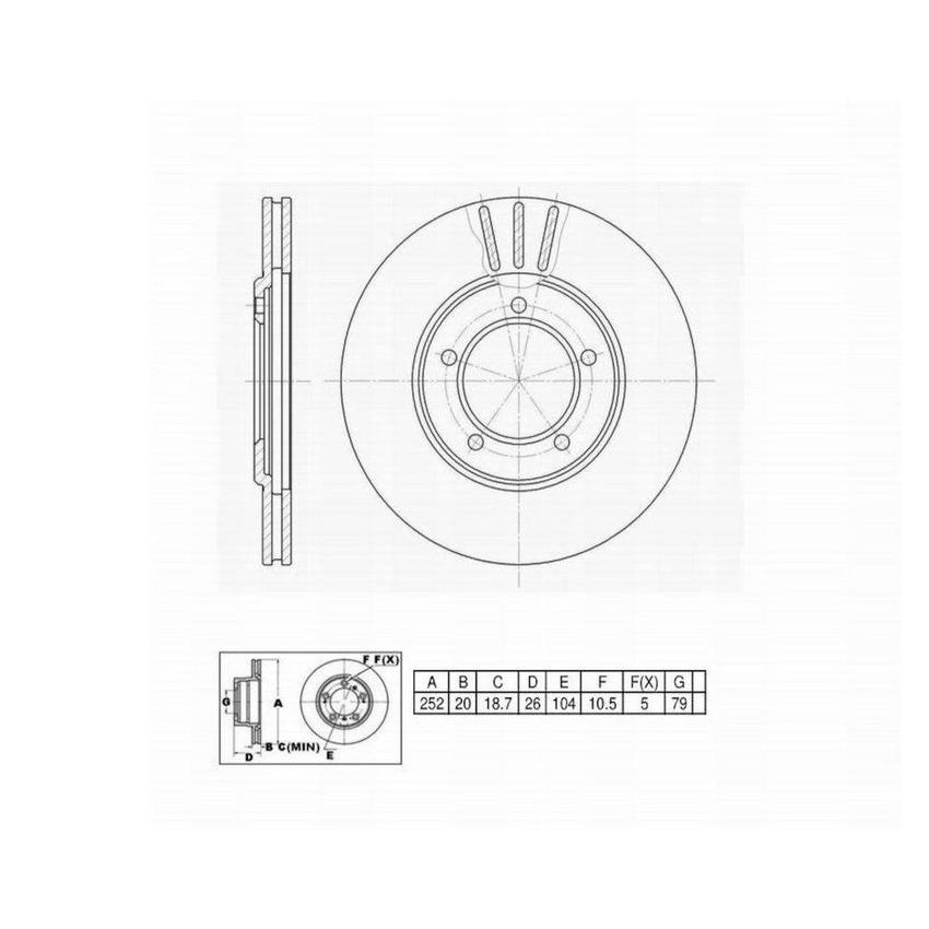 Winhere 442103 Brake Rotor