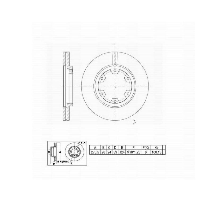 Winhere 442114 Brake Rotor