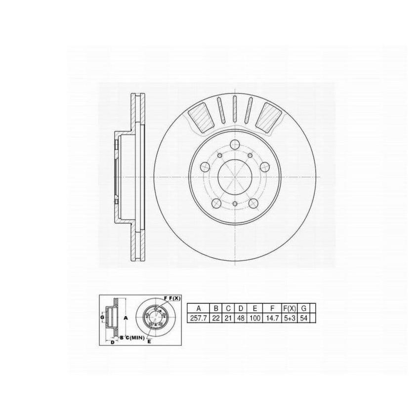 Winhere 442127 Brake Rotor