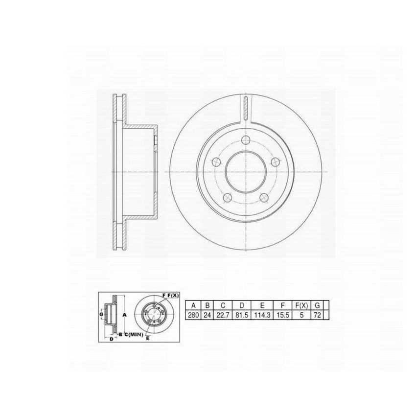 Winhere 442147 Brake Rotor