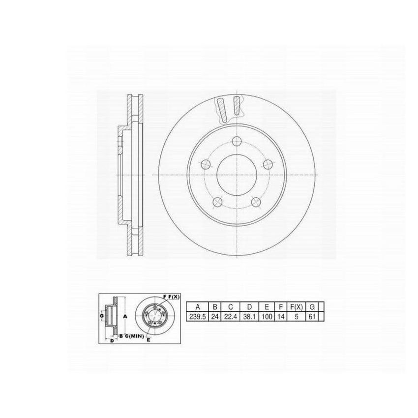 Winhere 442159 Brake Rotor