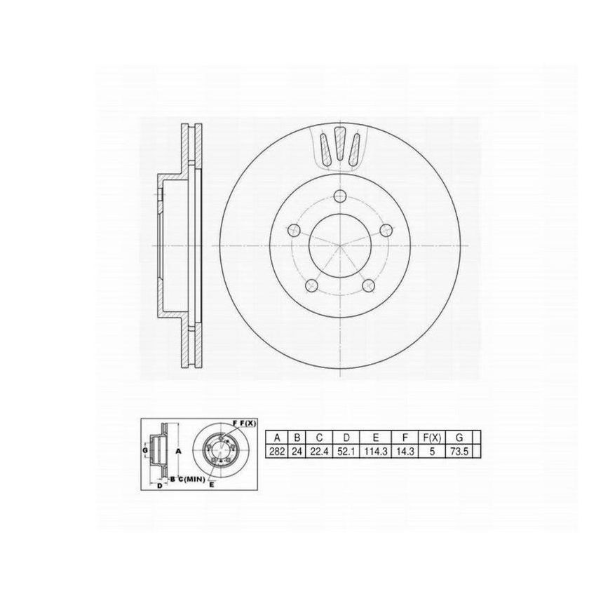 Winhere 442173 Brake Rotor