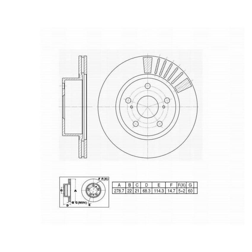 Winhere 442190 Brake Rotor