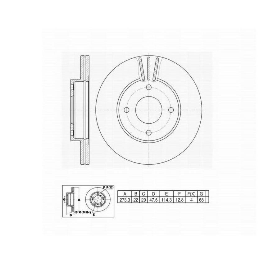 Winhere 442191 Brake Rotor