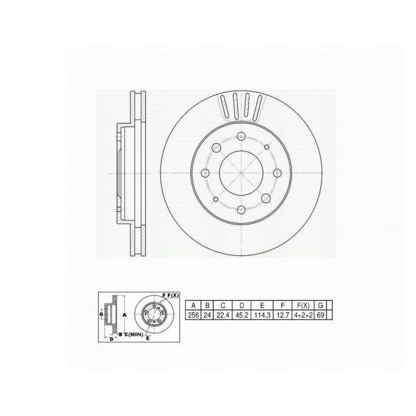Winhere 442224 Brake Rotor