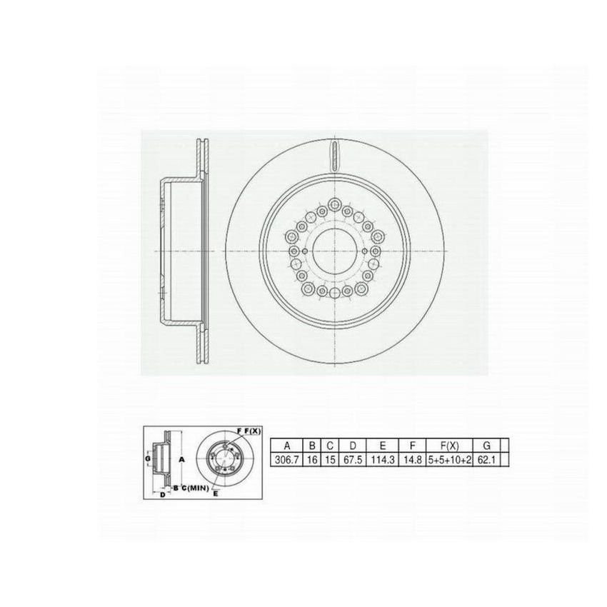 Winhere 442225 Brake Rotor