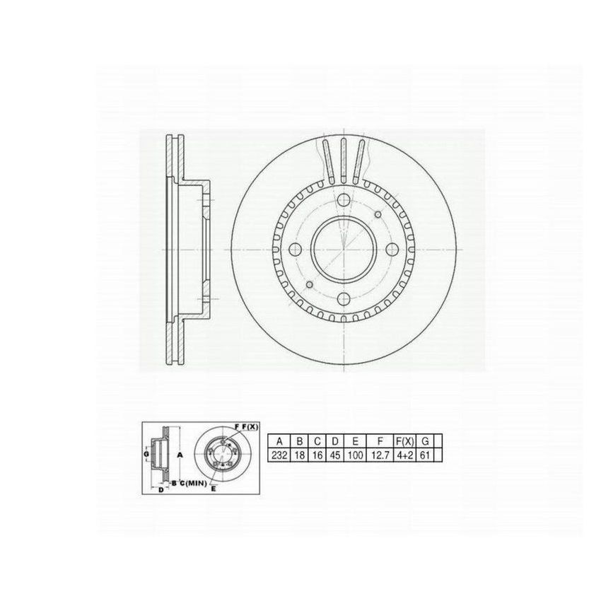 Winhere 442236 Brake Rotor