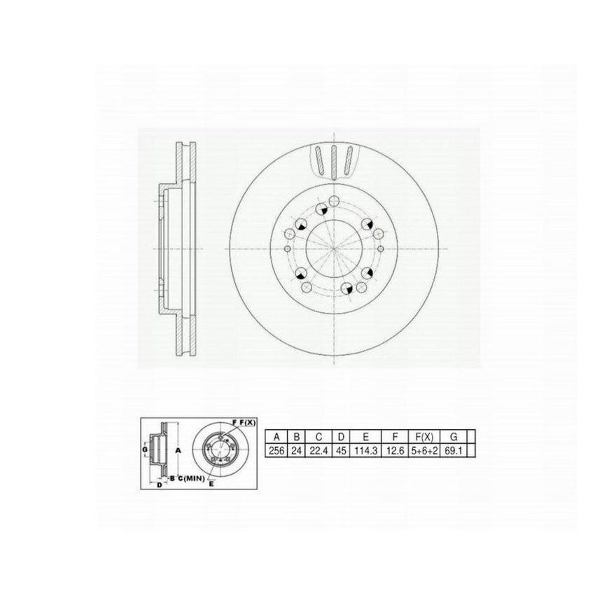 Winhere 442250 Brake Rotor