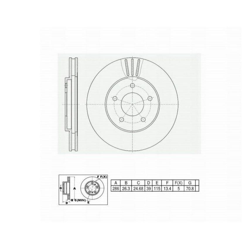 Winhere 442266 Brake Rotor