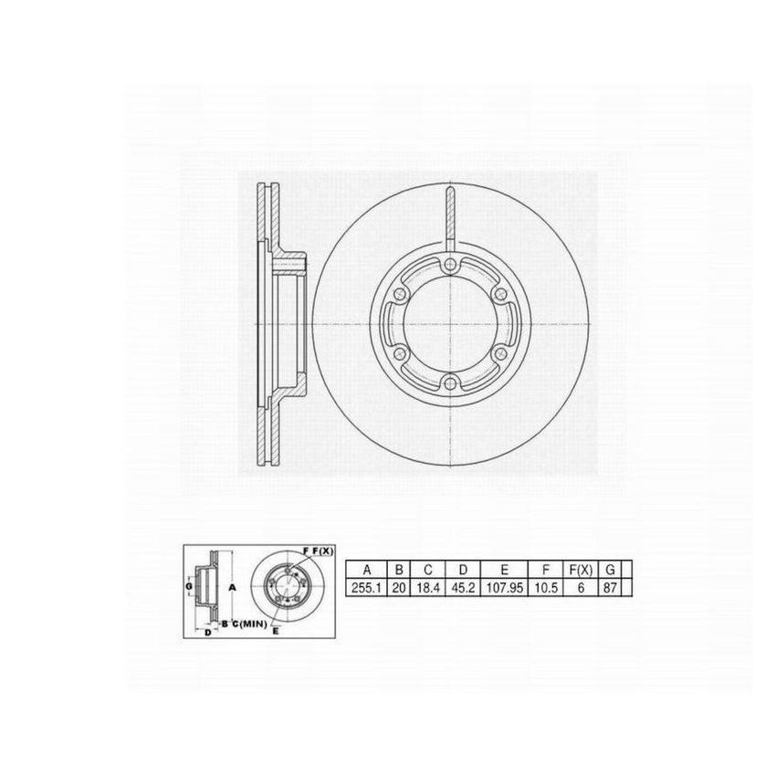 Winhere 442563 Brake Rotor
