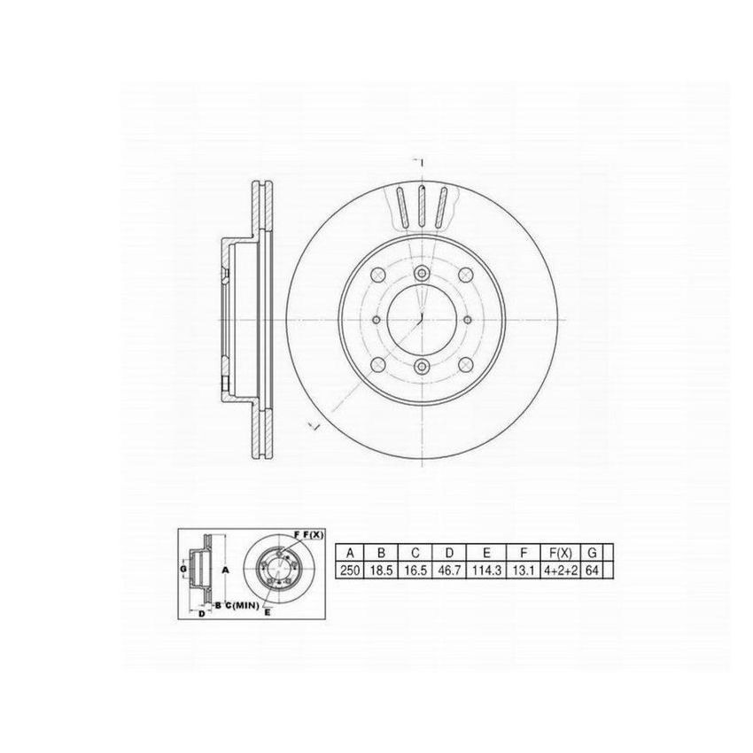 Winhere 442623 Brake Rotor