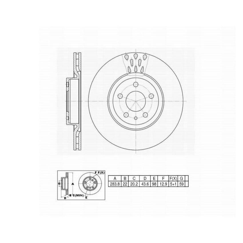 Winhere 442937 Brake Rotor