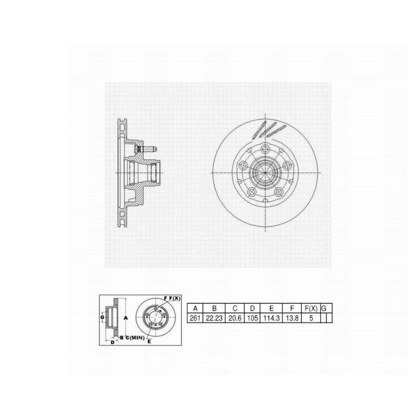 Winhere 443001 Disc Brake R&H Assy