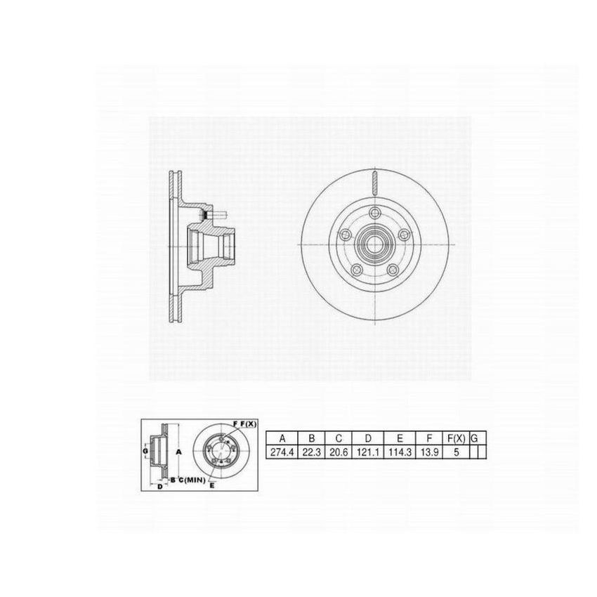 Winhere 443230 Disc Brake R&H Assy