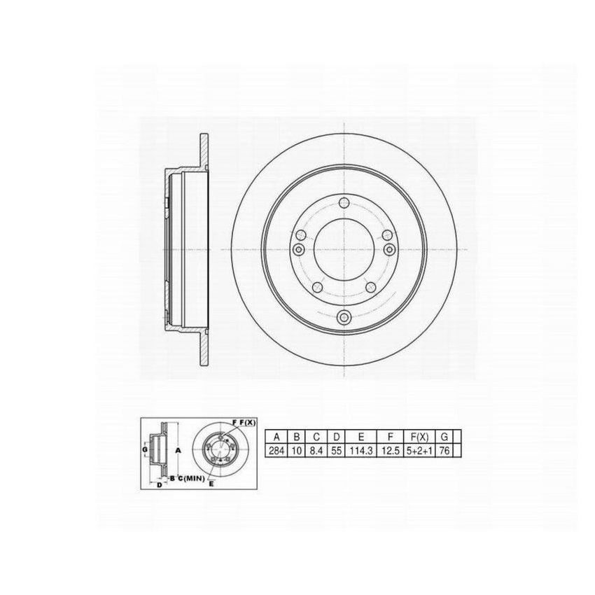 Winhere 661742 Brake Rotor