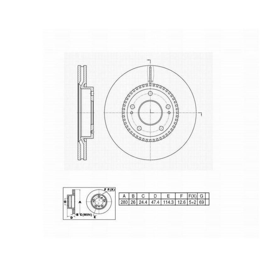 Winhere 6620242 Brake Rotor