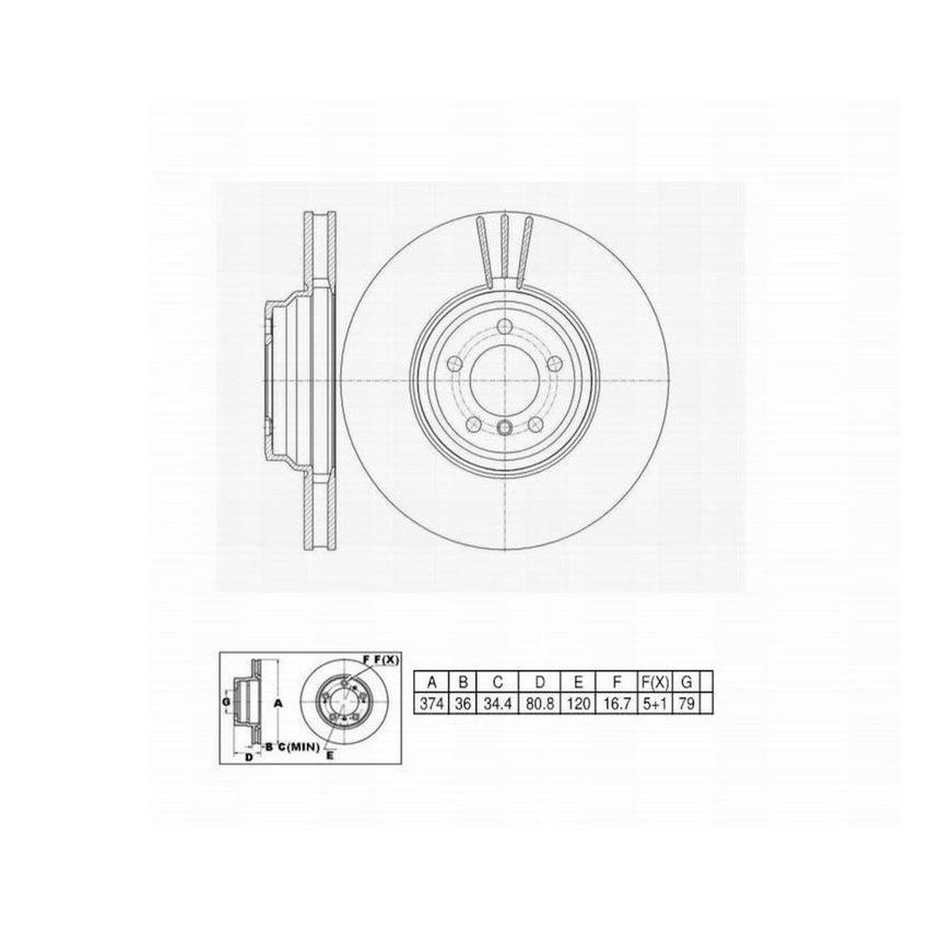 Winhere 6620370 Brake Rotor