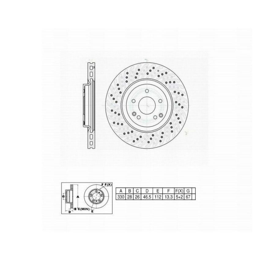 Winhere 6620444DR Brake Rotor