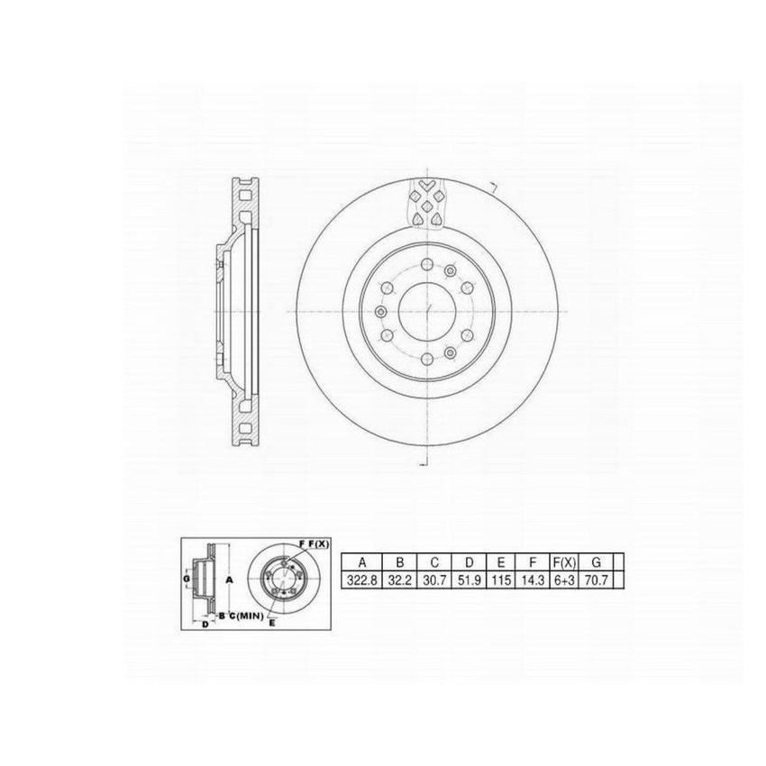 Winhere 6620515 Brake Rotor