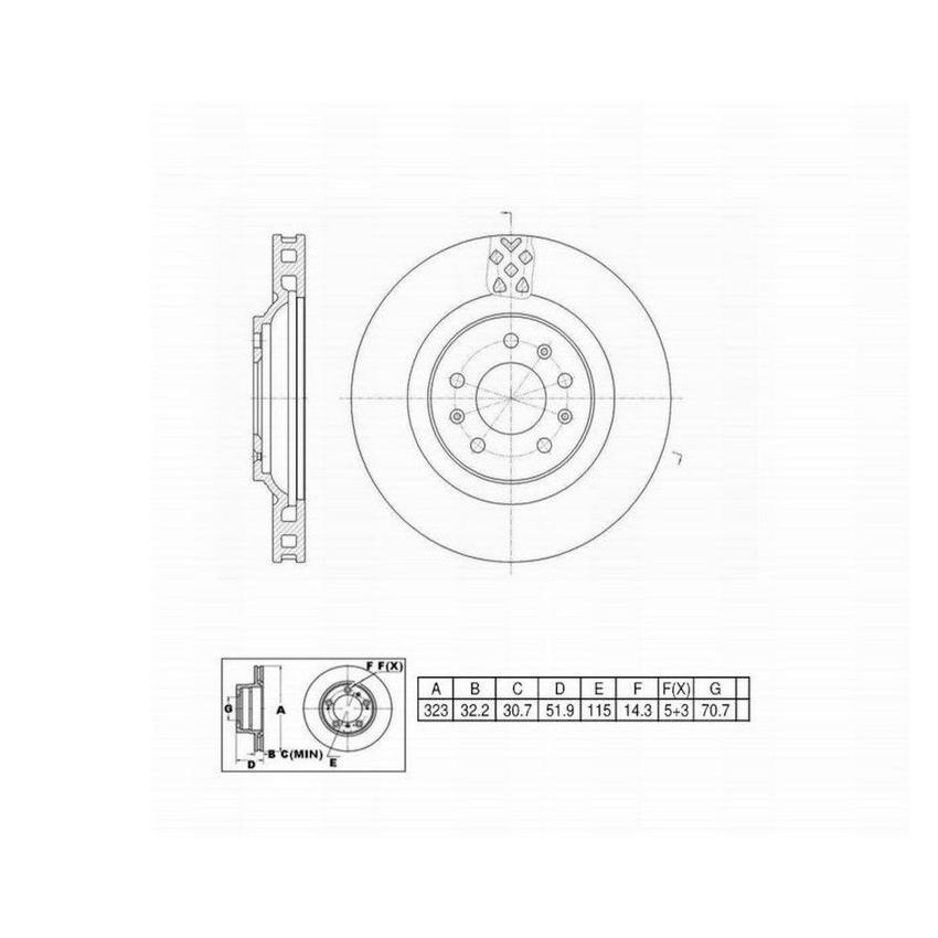Winhere 6620543 Brake Rotor