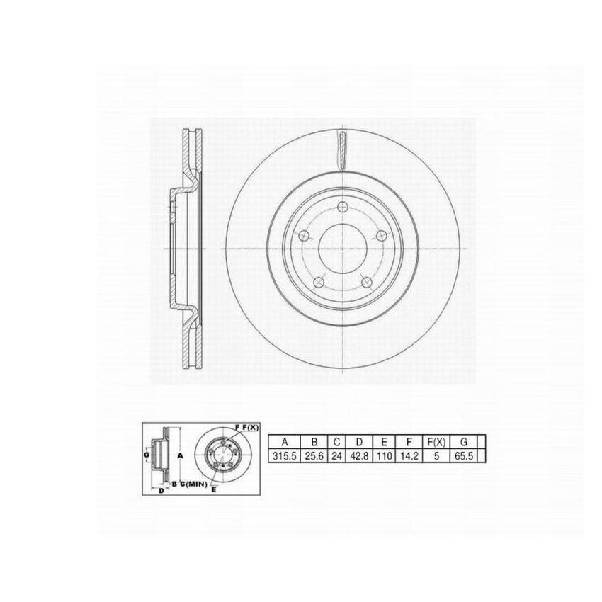 Winhere 6621000 Brake Rotor